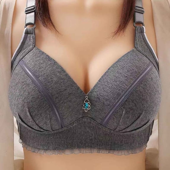 TIANEK Bras for Women Push up Full Figure Wirefree Bras Comfortable Breathable Bras