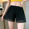 thumbnail image 1 of CALAFEBILA Fashion Butterfly Shorts for Women Summer Black Mother's Day Chiffon Lace ThinStyle Anti-exposure Can Be Worn Outside Loose Flower Bud Insurance Leggings Lounge Shorts, 1 of 7