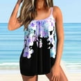 thumbnail image 1 of CALAFEBILA Modest Juniors Swimswear Tankini Two Piece Floral Print Summer Pools Bathing Suits, 1 of 4