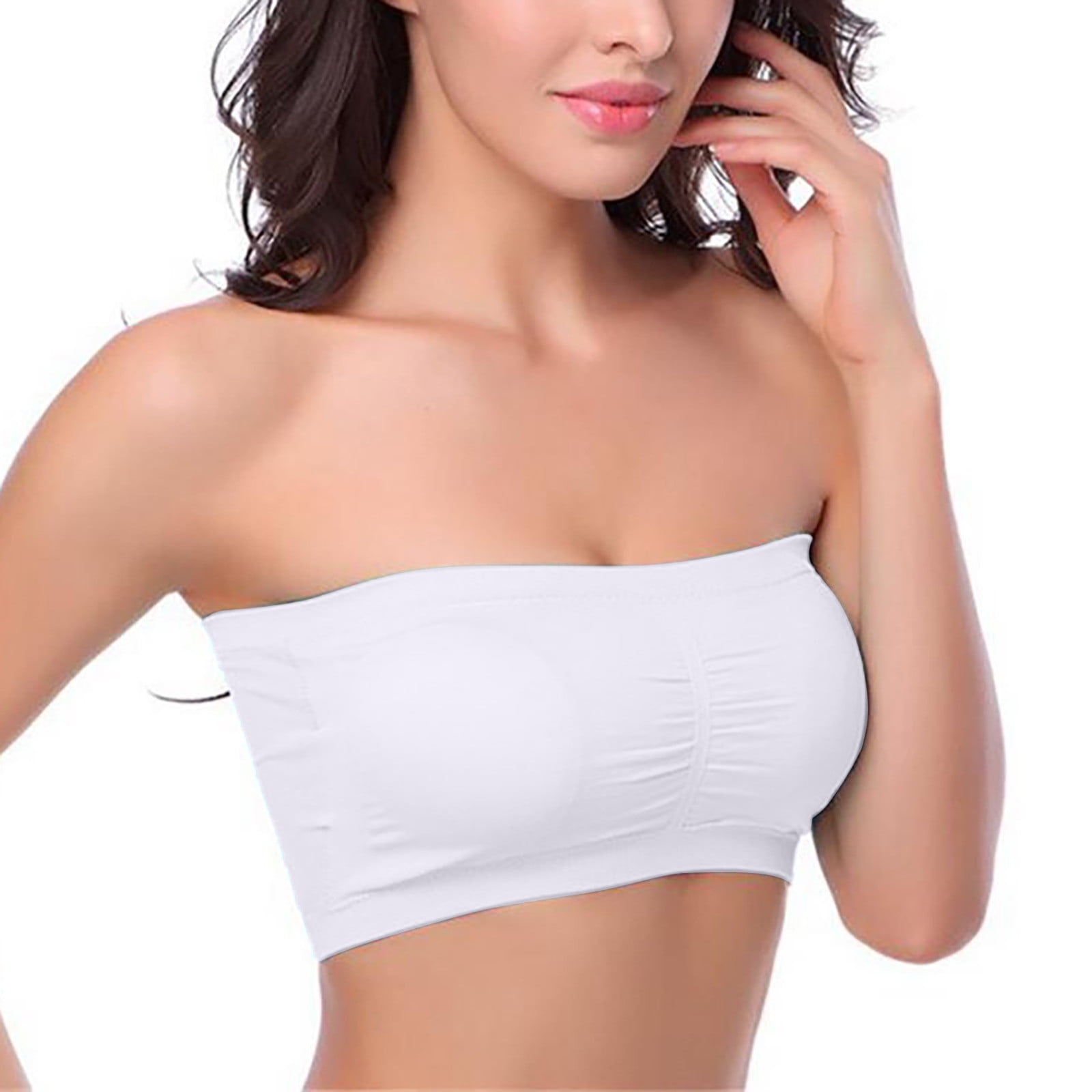 TIANEK OnePiece Everyday Strapless Polishing Bandeau Bras for Women