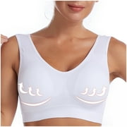 CALAFEBILA Workout Bras TShirt No Underwire Sleepwear Plus Size Bras for Women Clearance
