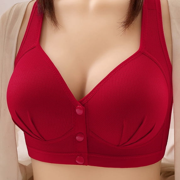 TIANEK Push up Plus Size Womens Bras Front Closure Wireless Bra Lightweight Seamless Bras