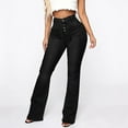 thumbnail image 1 of TIANEK Straight Jeans for Women Fashion Full-Length Mid Waist Jeans for Women Denim Pants Relaxed Fit Buttons for Jeans 2023, 1 of 8