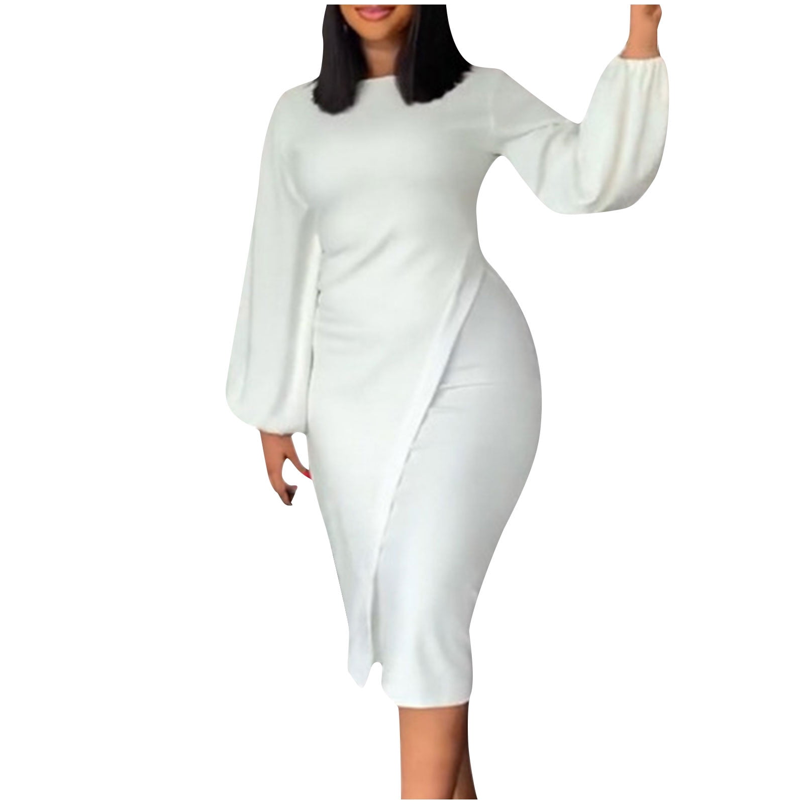 Dreamskull Women's Velvet Pencil Dress | Short Sleeve Crewneck, Knee Length, Bodycon Dress - View #12