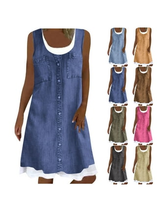 Plus size denim dress walmart new arrivals