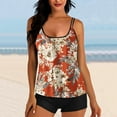 thumbnail image 1 of CALAFEBILA Tankini Junior Swimsuits Modest Two Piece Floral Print Summer Seaside Bathing Suits, 1 of 5