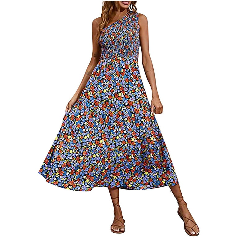 chinese dress ladies Womens Maxi Summer A-Shape Sleeveless Long Dress Adjustable Straps, White  and Black, Small-Medium : Amazon.ca: Clothing, Shoes & Accessories main image 0
