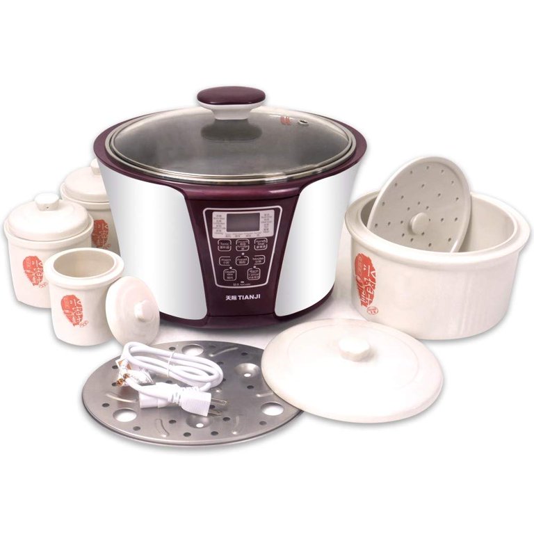 Tianji Electric Stew Pot,1 Quart Crock Pot Slow Cookers,ceramic