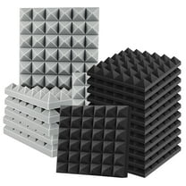 TIANLAIMEI 12"x12"x2" Pyramid Acoustic Foam Sound Proof Wall Panels Studio Acoustic Treatment Sound Absorbing