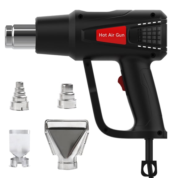 TIANLAIMEI 2000W Corded Heat Gun, Up to 1112(600) Fast Heating, with 4 Nozzles, for Shrinking PVC, Stripping Paint