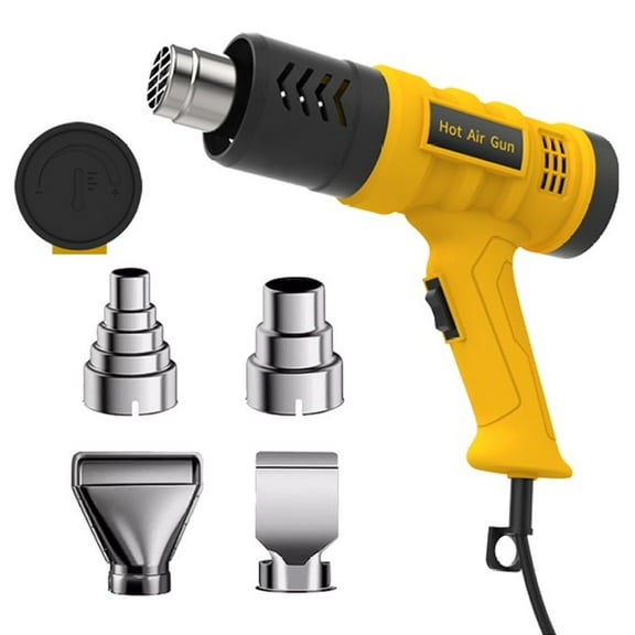 TIANLAIMEI 2000W Corded Heat Gun, Up to 1112(600) Fast Heating, with 4 Nozzles, for Shrinking PVC, Stripping Paint