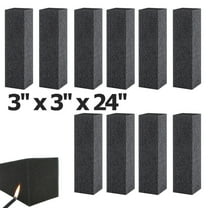 TIANLAIMEI 3"x 3"x 24" Acoustic Foam Panel Wedge Studio Soundproofing Wall Tile Bass Trap Corner Bass Block
