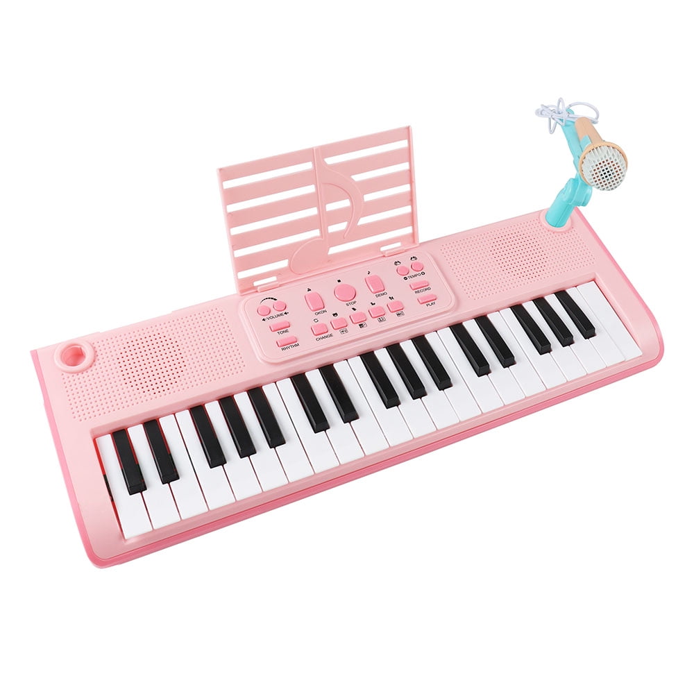 TIANLAIMEI Electric Digital Piano 37 Key Musical Beginner Electric Keyboard with Microphone USB Rechargeable, Gifts for Christmas, Birthday