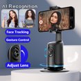 thumbnail image 1 of TIANLAIMEI Face Tracking Phone Mount, 360° Rotation Smart Shooting Mount Sturdy Vlog Holder Compatible Phone Stand for Cell Phones, iPhone, 1 of 9