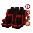 thumbnail image 1 of TIANLAIMEI Full Set Car Seat Covers with Steering Wheel Cover and Seat Belt Shoulder Protector Set, Automotive Seat Cushion Car Accessories Fits Most Cars, 1 of 15
