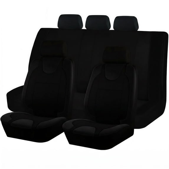 TIANLAIMEI Full Set Car Seat Covers with Steering Wheel Cover and Seat Belt Shoulder Protector Set, Automotive Seat Cushion Car Accessories Fits Most Cars