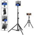 thumbnail image 1 of TIANLAIMEI Heavy Duty Universal Floor Tablet Tripod Stand 66.9" Height Adjustable Compatible with for iPhone iPad Pro Other 7-11inch Tablet Devices, 1 of 13