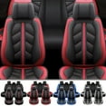 thumbnail image 1 of TIANLAIMEI Leather Automotive Car Seat Covers, Front Rear Back Seat Cushion Waterproof Protector, Full Set 5-Seats, Car Interior Decoration Mat, Universal Fit for Most Cars SUVs, 1 of 10