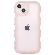 TIANLI for iPhone 15 Case,Cute Silicone Case for iPhone 15, Shockproof Protective Phone Case for iPhone 15, Clear/Pink