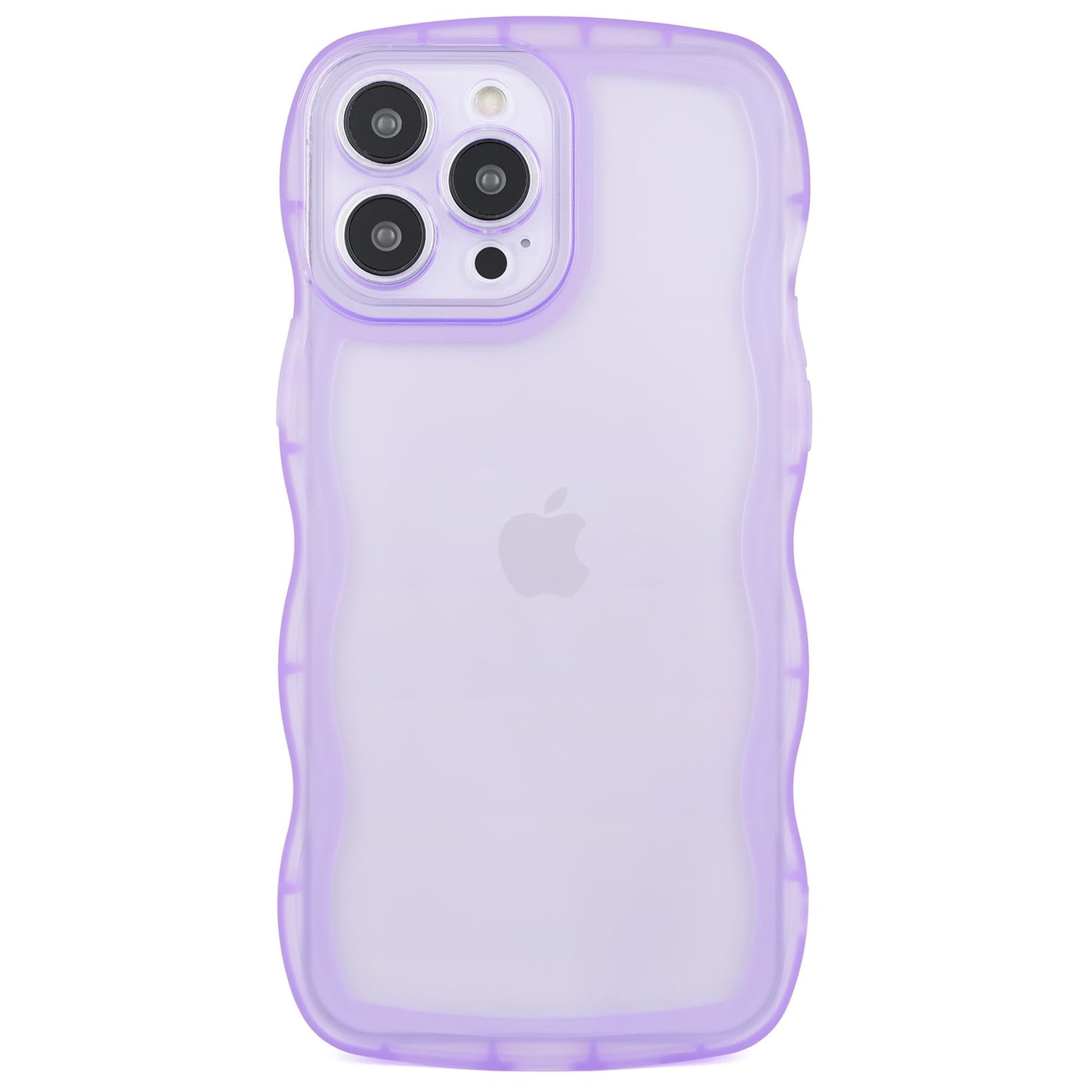 TIANLI for iPhone 15 Pro Case, Cute Silicone Case for iPhone 15 Pro, Shockproof Protective Phone Case for iPhone 15 Pro, Clear/Purple