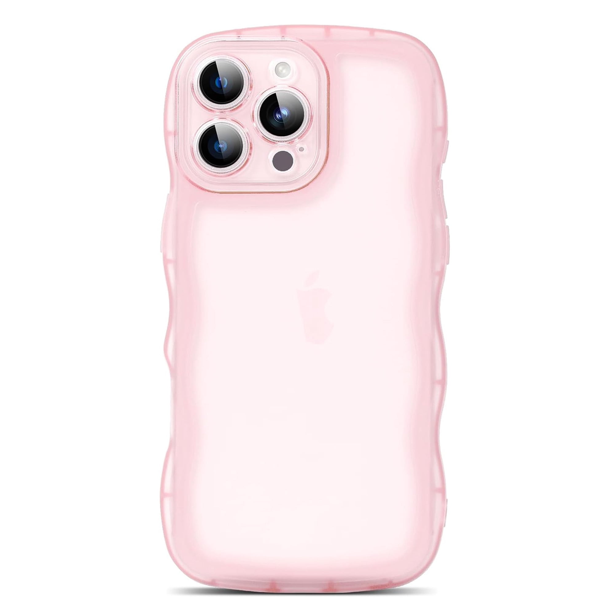 TIANLI for iPhone 16 Pro Case, Cute Apple iPhone 16 Pro Silicone Case, Shockproof Protective Phone Case for iPhone 16 Pro,Clear/Pink