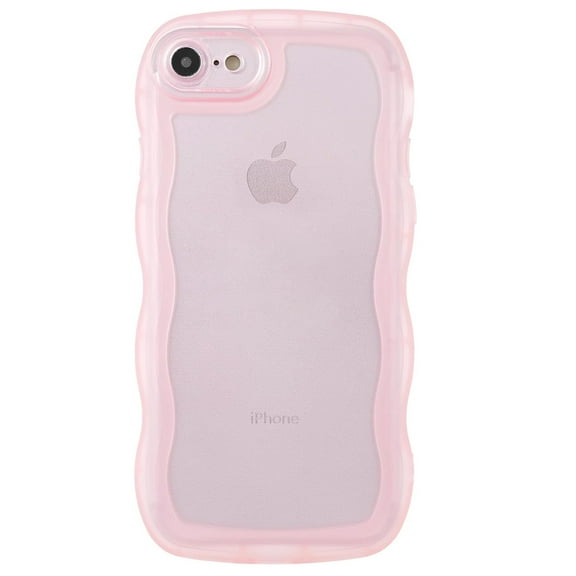 TIANLI for iPhone SE, iPhone7, iPhone 8 Case 4.7", Cute Silicone Case for iPhone SE, iPhone7, iPhone 8, Shockproof Protective Phone Case for iPhone SE, iPhone7, iPhone 8, Clear/Pink