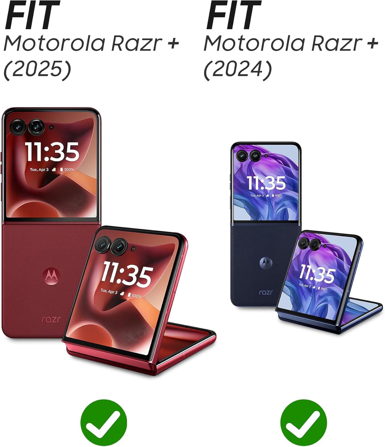 TIANMZC-for Motorola Razr+ (Plus) 2024/2025 Case with Hinge Cover ...