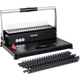 thumbnail image 1 of TIANSE Binding Machines, 21-Holes, 450 Sheets, Comb Bind Machine Book Maker with 100 PCS 3/8'' Comb Binder Spines Starter Kit, Comb Binding Machine for Letter Size, A4, A5 or Smaller Sizes, 1 of 7