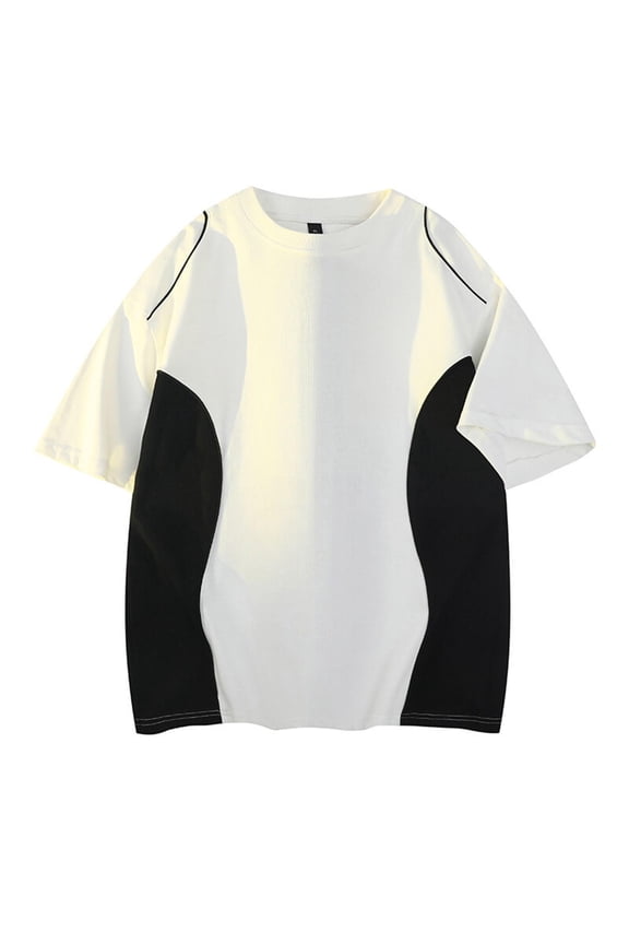 2025 Men's Summer Round Neck Color Short Sleeved T Shirt Microfiber Tee Shirts for Men