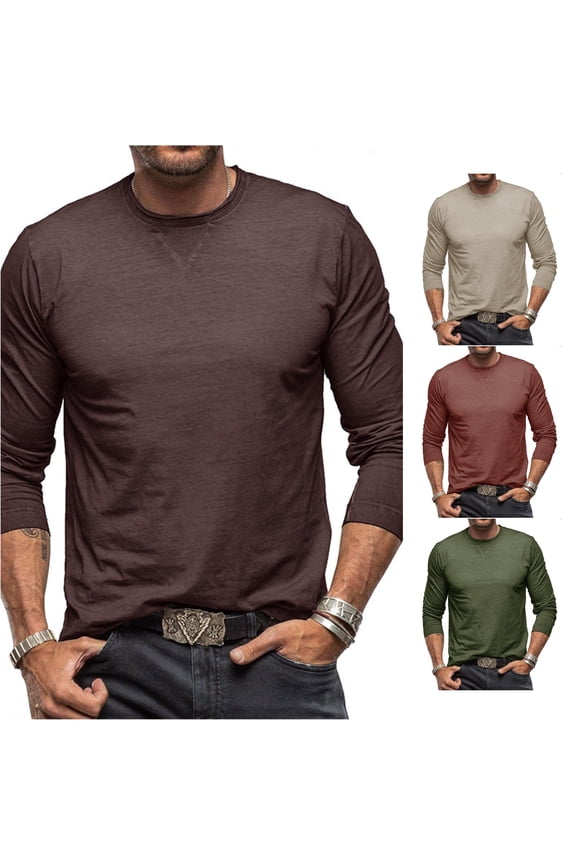 2025 Mens Autumn And Winter Fashion Round Neck Shirts Long Sleeve T Shirt Alt Shirts