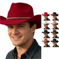 thumbnail image 1 of TIANZEN Adult Western Cowboy Hat Ethnic Style Fedora For Party 8 1/4 Fitted Hats, 1 of 4