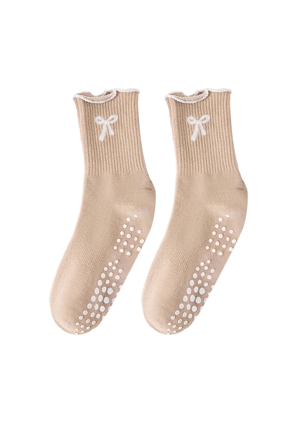 Athletic Crew Socks With Lace Embroidery And Yoga Grip—Mid Calf Casual Socks For Everyday Comfort Winter Stockings for Girls Dark Fishnet