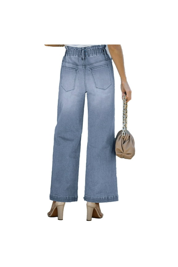 Barrel Jeans For Women Mid Rise Heart Printed Denim Ankle Pants Baggy Boyfriend Jeans Track Sweatpants for Women Women's Pants Suit Casual