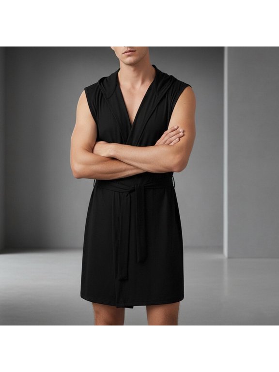 Bathrobe Robe With Hood Soft Cloth Kimono Shawl Collar Long Sleeve Shirt Pajamas Loungewear For Spa Sleepwear Men Sequins Jumpsuits