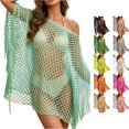 thumbnail image 1 of TIANZEN Beach Sun Cover Up Summer Bikini Hollow Out Swimwear Wrap Leopard Cover Ups for Swimwear Women, 1 of 5