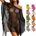 thumbnail image 1 of TIANZEN Beach Sun Cover Up Summer Bikini Hollow Out Swimwear Wrap Leopard Cover Ups for Swimwear Women, 1 of 5