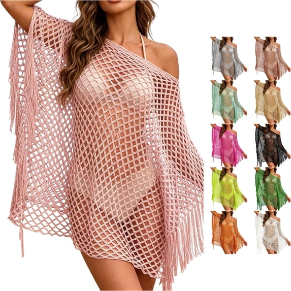 TIANZEN Beach Sun Cover Up Summer Bikini Hollow Out Swimwear Wrap Leopard Cover Ups for Swimwear Women