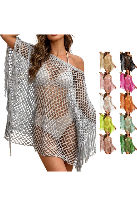 Beach Sun Cover Up Summer Bikini Hollow Out Swimwear Wrap Leopard Cover Ups for Swimwear Women