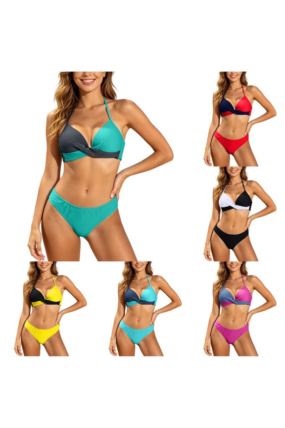 Bikini Swimsuit Two Piece Bathing With Adjustable Ties And Comfortable For Beach Pool Glee Wax Strips Bikini