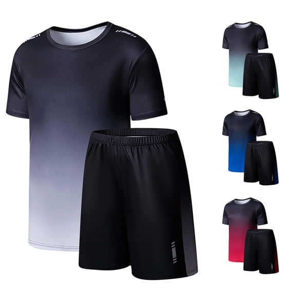TIANZEN Boys Summer Outfits 2 Piece Kids Athletic Sportswear Breathable Wicking Comfortable Casual Play For Children Youth Boys Size 3 Summer Clothes