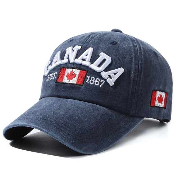 TIANZEN Canada Baseball Cap Canada Day Embroidered Maple Leaf Flag Adjustable Hat Hat Organizer for Baseball Caps Shelf Hat Curving Band