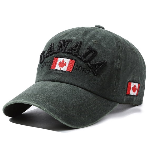 TIANZEN Canada Baseball Cap Canada Day Embroidered Maple Leaf Flag Adjustable Hat Hat Organizer for Baseball Caps Shelf Hat Curving Band