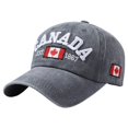 thumbnail image 1 of TIANZEN Canada Baseball Cap Canada Day Embroidered Maple Leaf Flag Adjustable Hat Hat U Give Prick Hat Mechanical Hat, 1 of 8