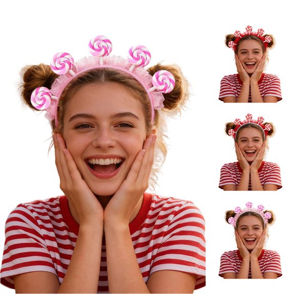 TIANZEN Candy Lollipop Headband Hair Band For Girls Theme Park Honeycomb Headband