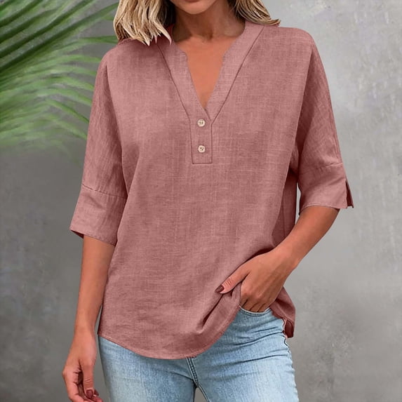 TIANZEN Casual Button Front T Shirt For Everyday Comfort And Easygoing Style Striped Tee Women