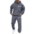 thumbnail image 1 of TIANZEN Casual Hoodie And Jogger Streetwear Comfortable Two Piece Outfit With Fist Print For Daily Wear And Outdoor Activities Cowboy Tuxedo Tux Inflatable Suite Pants for Men, 1 of 4