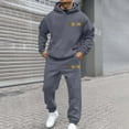 thumbnail image 1 of TIANZEN Casual Hoodie And Jogger Streetwear Comfortable Two Piece Outfit With Fist Print For Daily Wear And Outdoor Activitiesd Mens 3 Piece Suit Men Vest And Pants Set All Suite for Men, 1 of 3
