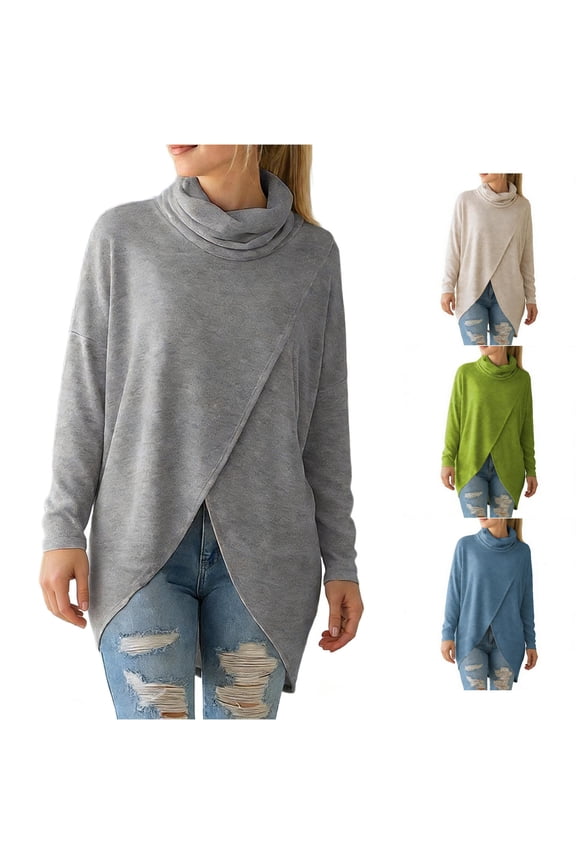 Casual Loose Fit Long Sleeve Knit Solid Color Bateau Neck Pullover Sweater Shirts For Fall Winter Fashion Womens Loose Fit Tops