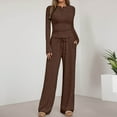 thumbnail image 1 of TIANZEN Casual Neck Button Down Long Sleeve Top With Wide Leg Trousers Comfortable Wear Outfit Womens Tuxedo Tailo Womens Suit, 1 of 4