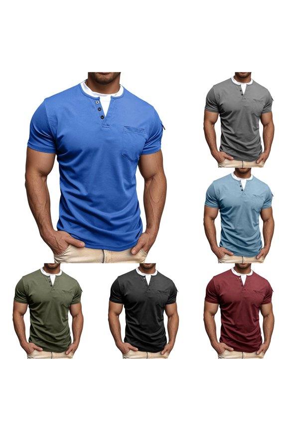 Casual T Shirt With Double Layer Neck Design Comfortable Daily Wear Basic Top Oversized T Shirts